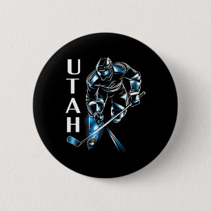 Eddy's Canyon Hockey Uni-adult Utah Hockey Button