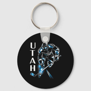 Eddy's Canyon Hockey Uni-adult Utah Hockey  Keychain