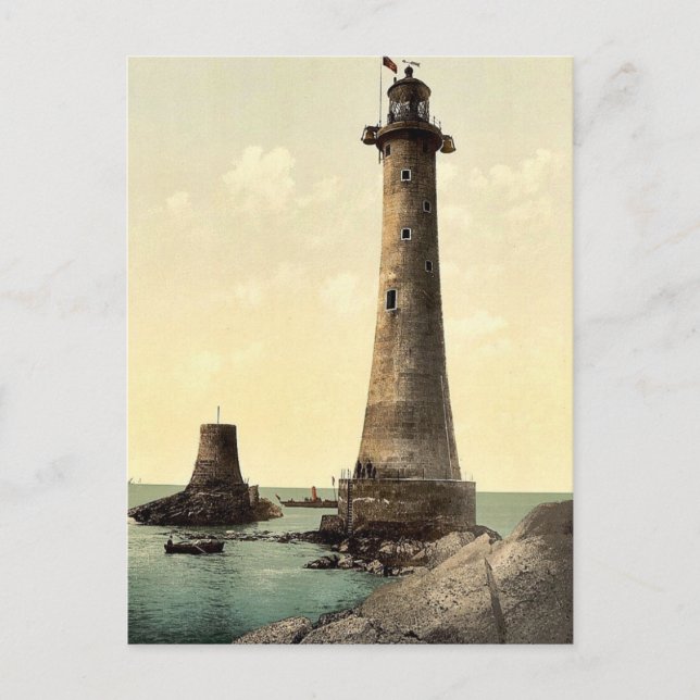 Eddystone Lighthouse, Plymouth, England classic Ph Postcard (Front)