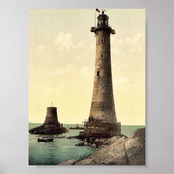 Eddystone Lighthouse, Plymouth, England classic Ph Poster