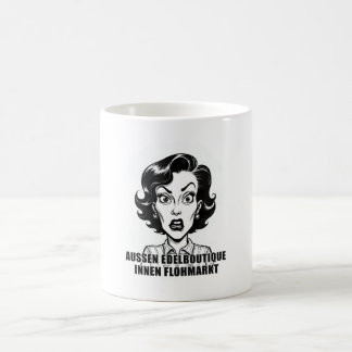 Edelboutique außen, innen Flohmarkt-Charakter Coffee Mug