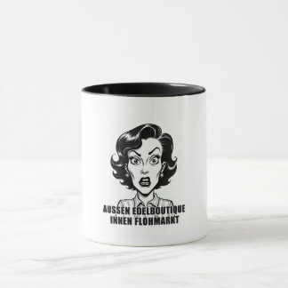 Edelboutique außen, innen Flohmarkt-Charakter Mug