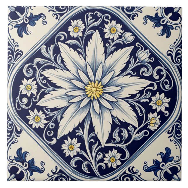 Edelweiss 3 ceramic tile (Front)