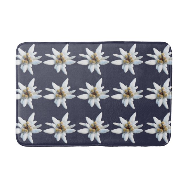 Edelweiss Alpine Flower Bathroom Mat (Front)