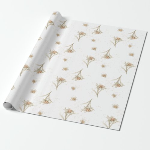 Edelweiss Alpine Flower Wrapping Paper