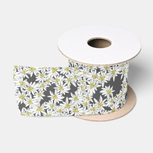 Edelweiss Alpine Wildflower Cottagecore Crafts Satin Ribbon