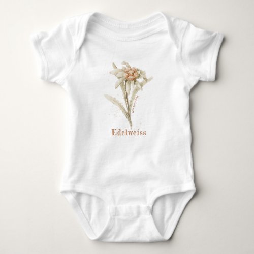 Edelweiss Baby Vintage Floral Watercolor Baby Bodysuit