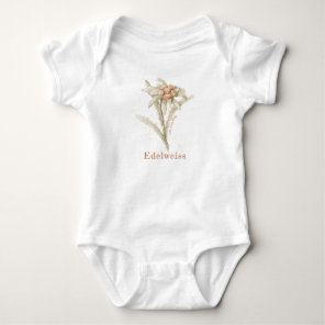 Edelweiss Baby Vintage Floral Watercolor Bodysuit