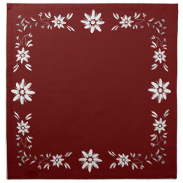 Edelweiss border cloth napkin