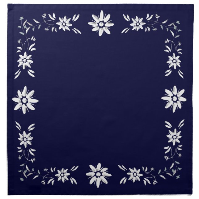 Edelweiss border cloth napkin (Front)