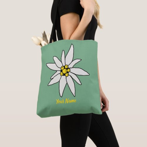 Edelweiss Chalet Flower Retro Huts Vintage Alm Tote Bag