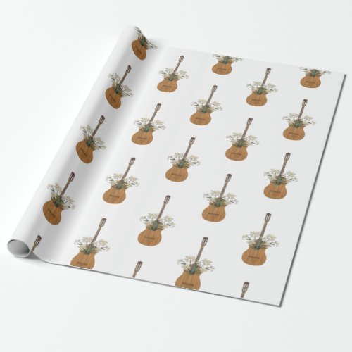 Edelweiss Duet with Guitar Sweet Alpine Wrapping Paper