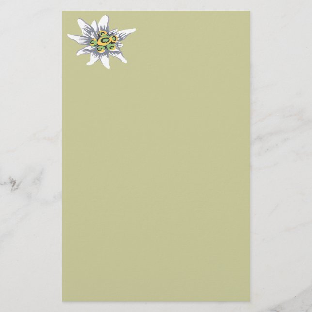 Edelweiss flower stationery (Front)