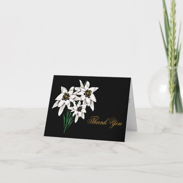 Edelweiss Flower Thank You Card (Front)