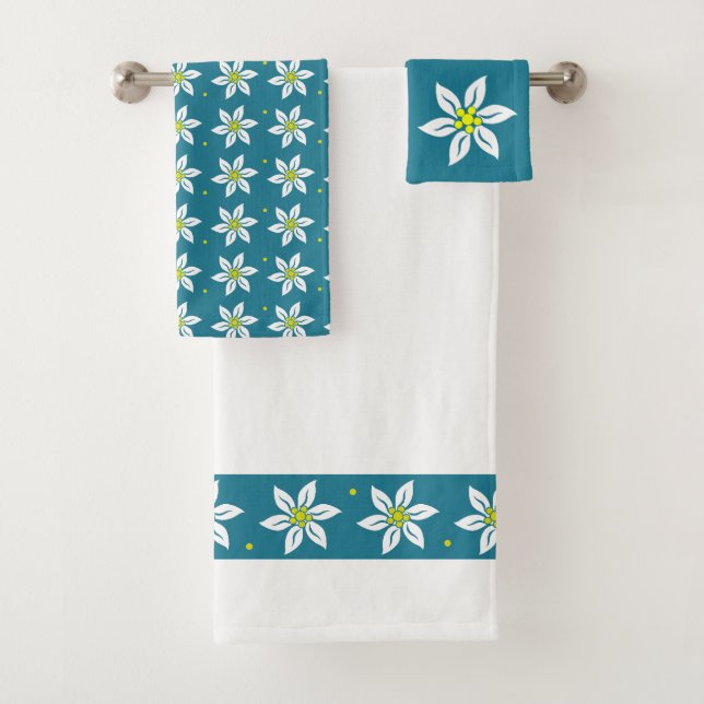 Edelweiss Flowers Bath Towel Set (Insitu)