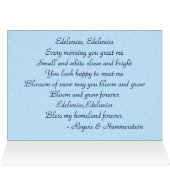 Edelweiss Flowers Fractal Art Cards (Inside Horizontal (Top))
