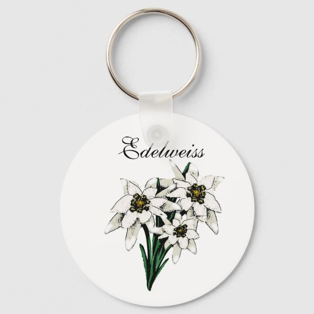 Edelweiss Flowers Keychain (Front)