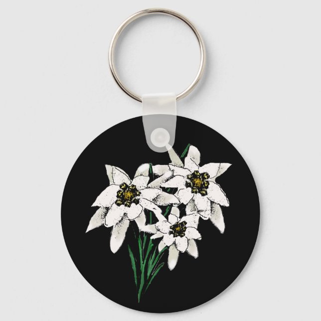 Edelweiss Flowers Keychain (Front)
