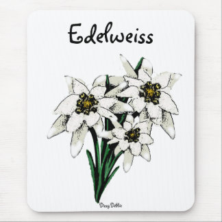 Edelweiss Flowers Mouse Pad