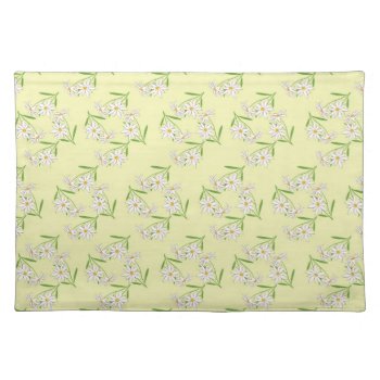 Edelweiss Flowers Pattern Placemat by JellyRollDesigns at Zazzle