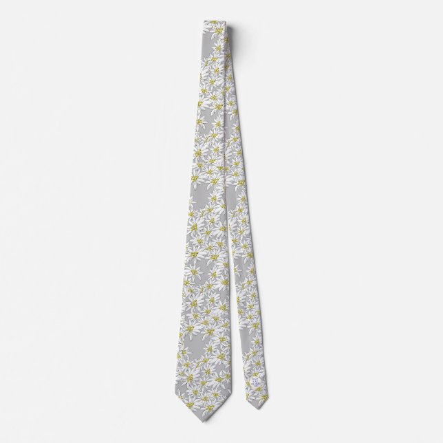 Edelweiss Hand-Illustrated The Sound of Music Neck Tie (Front)