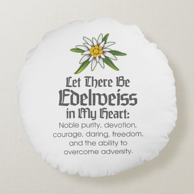 Edelweiss in My Heart Pillow (Back)