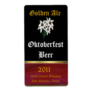 Edelweiss Oktoberfest Home Made Beer Labels