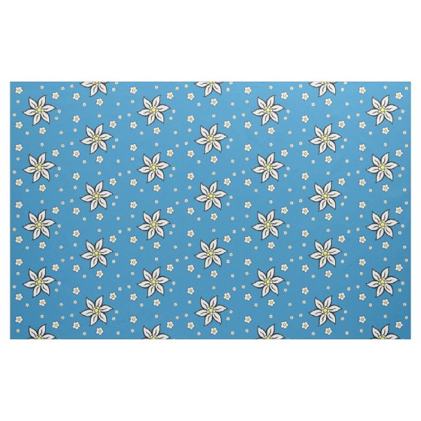 Edelweiss Swiss Alpine Flower Fabric | Zazzle.com