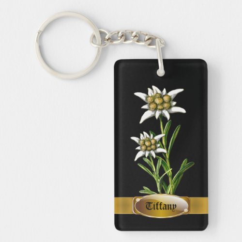 Edelweiss Personalized Keychain