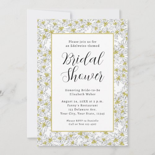 Edelweiss Sound of Music Unique Bridal Shower Invitation