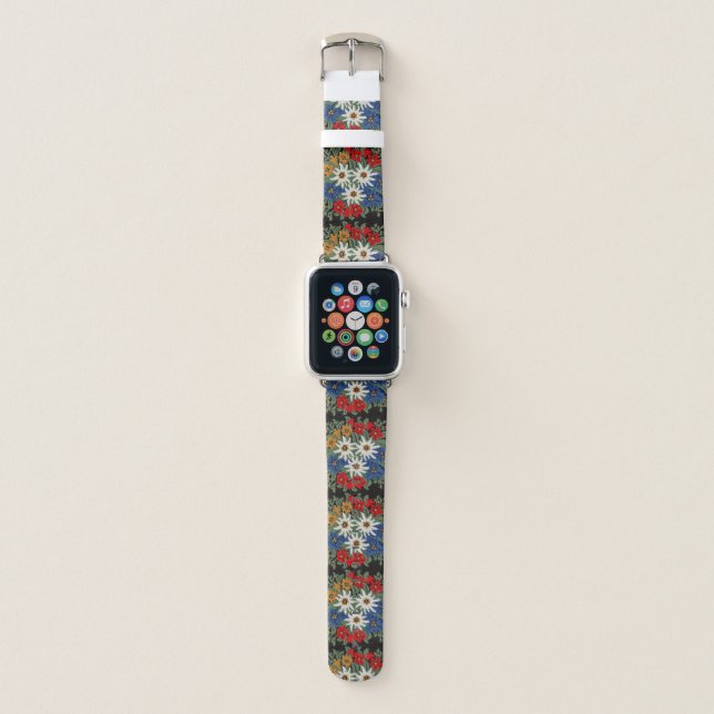 Edelweiss Swiss Alpine Flower Apple Watch Band (Front)