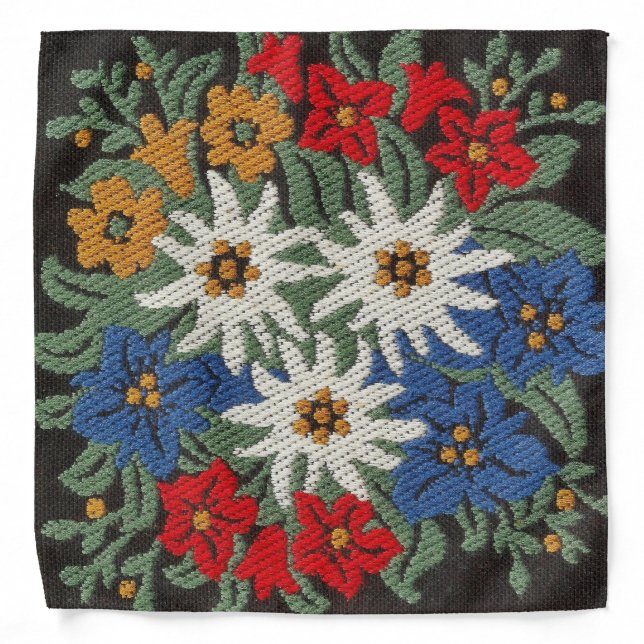 Edelweiss Swiss Alpine Flower Bandana (Front)