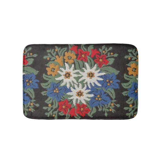 Edelweiss Swiss Alpine Flower Bathroom Mat (Front)