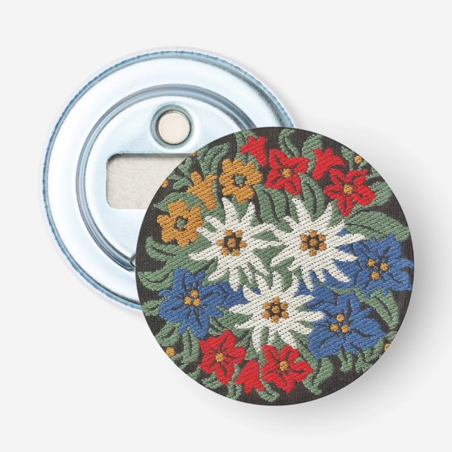 Edelweiss Swiss Alpine Flower Bottle Opener (Front)