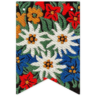 Edelweiss Swiss Alpine Flower Bunting Flags