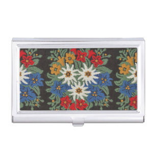 Edelweiss Swiss Alpine Flower Business Card Case