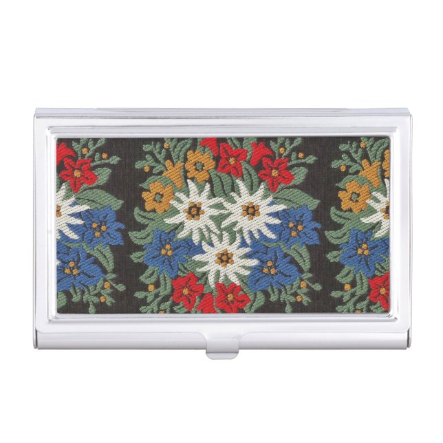 Edelweiss Swiss Alpine Flower Business Card Case (Front)
