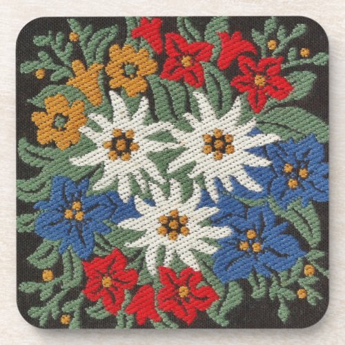 Edelweiss Swiss Alpine Flower Coaster