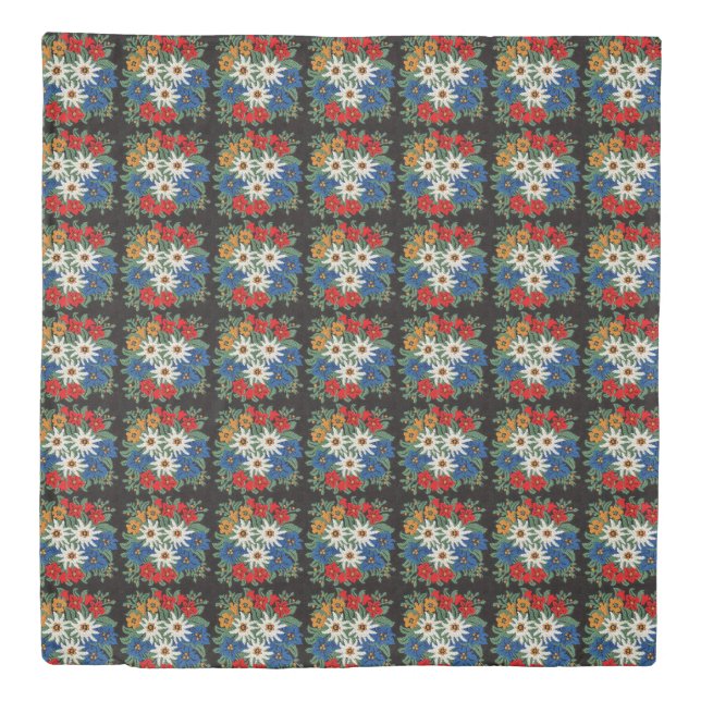 Edelweiss Swiss Alpine Flower Duvet Cover (Front)