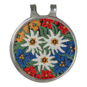Edelweiss Swiss Alpine Flower Golf Hat Clip