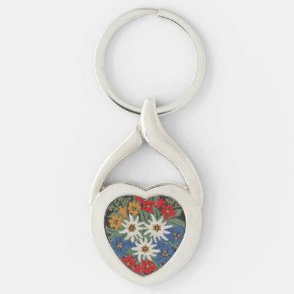 Edelweiss Swiss Alpine Flower Keychain