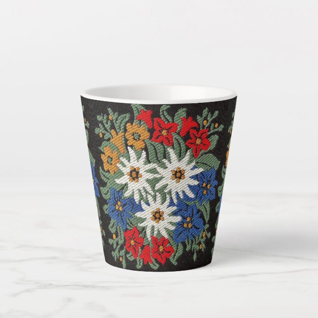Edelweiss Swiss Alpine Flower Latte Mug (Front)