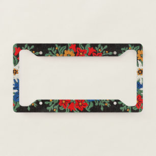 Edelweiss Swiss Alpine Flower License Plate Frame