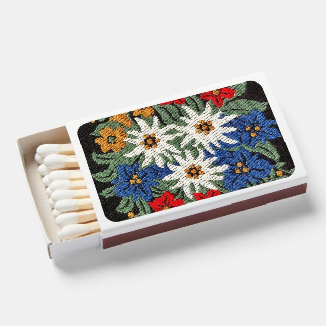 Edelweiss Swiss Alpine Flower  Matchboxes (Front Open)