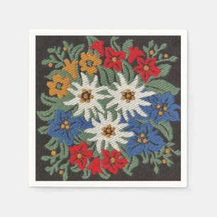 Edelweiss Swiss Alpine Flower Napkins