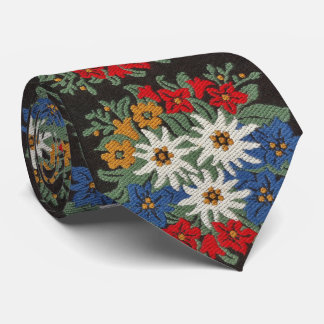 Edelweiss Swiss Alpine Flower Neck Tie