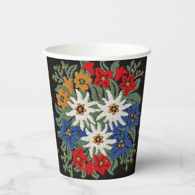 Edelweiss Swiss Alpine Flower  Paper Cups (Left)