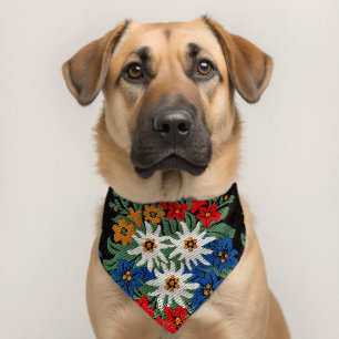 Edelweiss Swiss Alpine Flower  Pet Bandana Collar