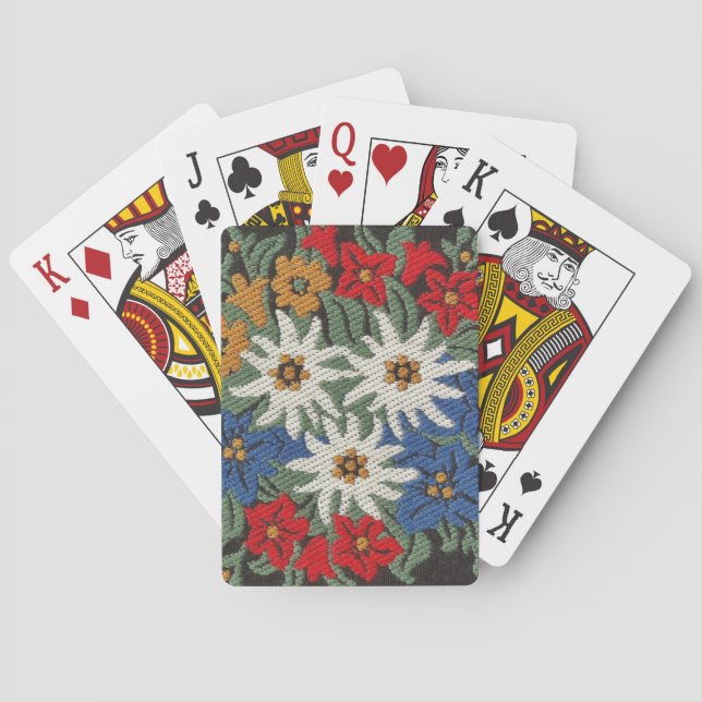 Edelweiss Swiss Alpine Flower Poker Cards (Back)