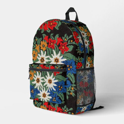 Edelweiss Swiss Alpine Flower  Printed Backpack
